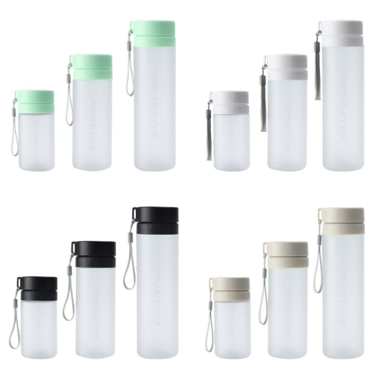 Outdoor Große Kapazität Sportbecher Frosted Plastik Tragbare Teetassen 600ml Weiß (frosted)