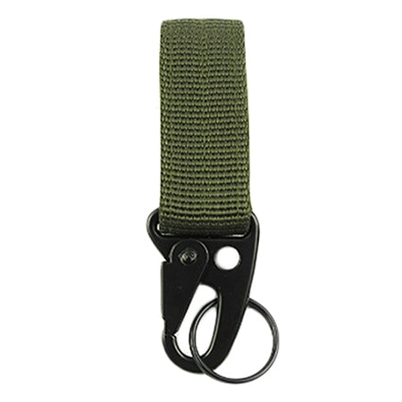 Outdoor Camping Karabiner Rucksack Haken Olekranon Molle Haken Survival Ausrüstung EDC Nylon Schlüsselanhänger Verschluss (Armeegrün)