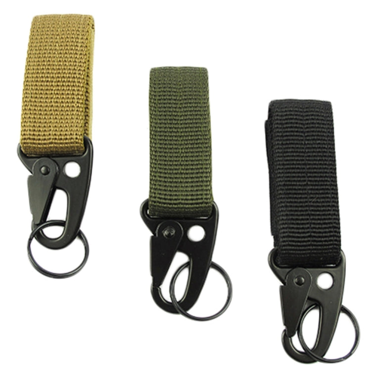 Outdoor Camping Karabiner Rucksack Haken Olekranon Molle Haken Survival Ausrüstung EDC Nylon Schlüsselanhänger Verschluss (Armeegrün)