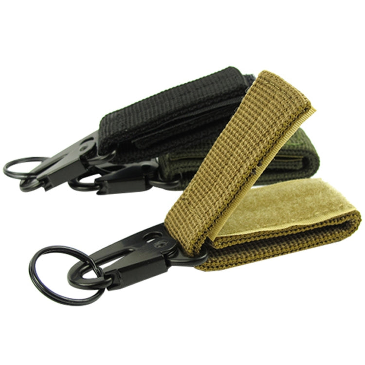Outdoor Camping Karabiner Rucksack Haken Olekranon Molle Haken Survival Ausrüstung EDC Nylon Schlüsselanhänger Verschluss (Armeegrün)