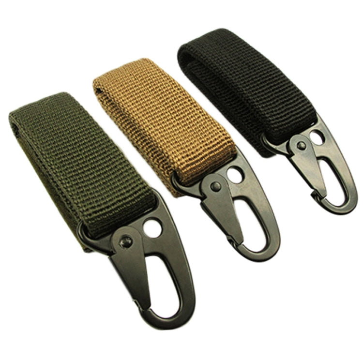 Outdoor Camping Karabiner Rucksack Haken Olekranon Molle Haken Survival Ausrüstung EDC Nylon Schlüsselanhänger Verschluss (Armeegrün)