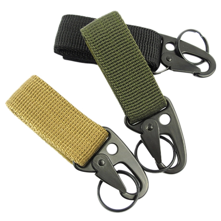 Outdoor Camping Karabiner Rucksack Haken Olekranon Molle Haken Survival Ausrüstung EDC Nylon Schlüsselanhänger Verschluss (Armeegrün)