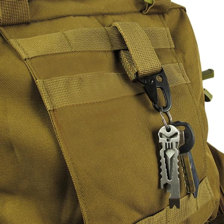 Outdoor Camping Karabiner Rucksack Haken Olekranon Molle Haken Survival Ausrüstung EDC Nylon Schlüsselanhänger Verschluss (Armeegrün)