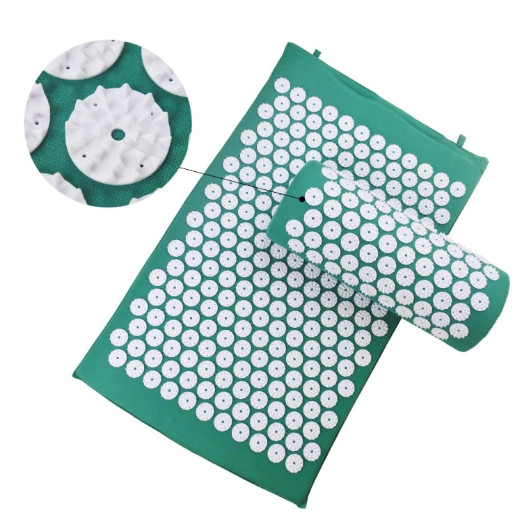 TPE-Schaum-Akupunktur-Massagepad-Yogamatte + Kissen Set *(Blau)