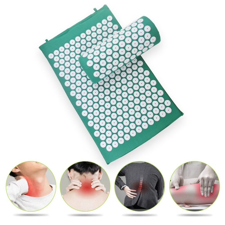 TPE-Schaum-Akupunktur-Massagepad-Yogamatte + Kissen Set *(Blau)