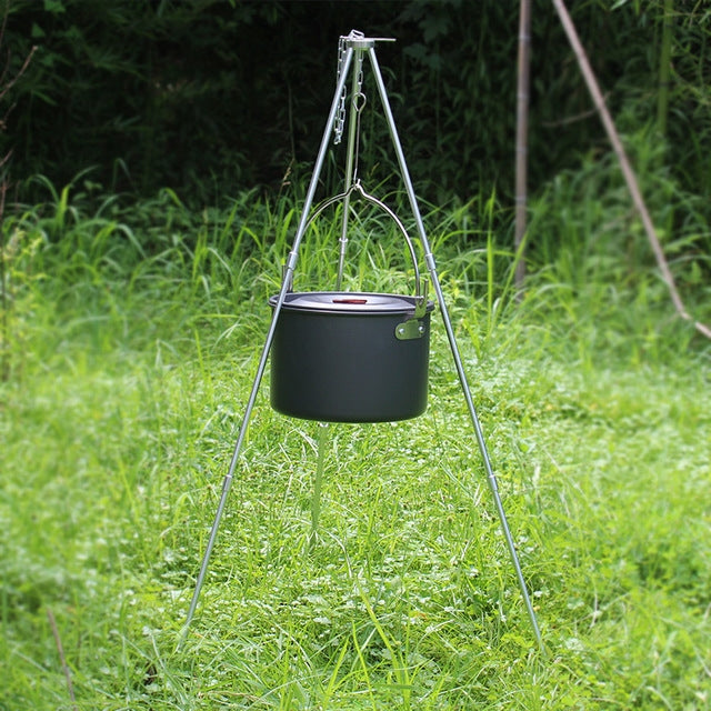 Outdoor Camping Kochen Dreibein Hängende Töpfe Haltbar Tragbar Lagerfeuer Dreibein (Größen verfügbar)