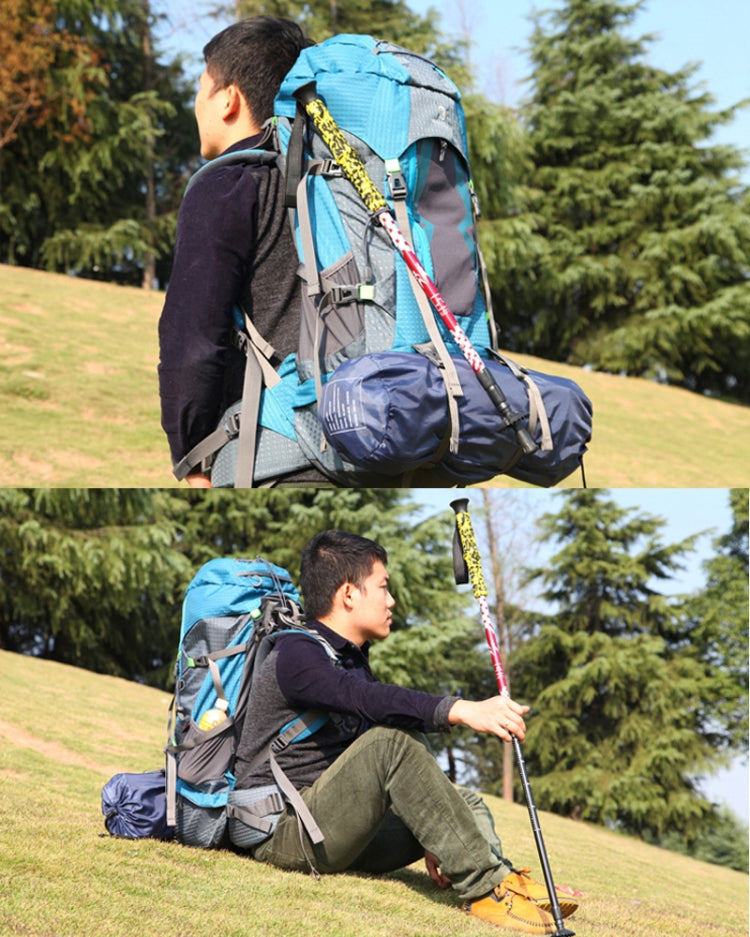 Verstellbare tragbare Aluminium Trekkingstöcke für den Außenbereich (Rot) - 135cm