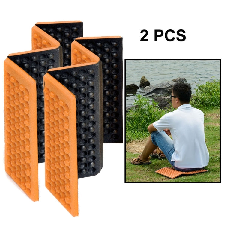 Tragbare faltbare Massagekissen aus Zellstoff für den Außenbereich, feuchtigkeitsbeständig, Picknick-Sitzmatten EVA-Pad (Orange)