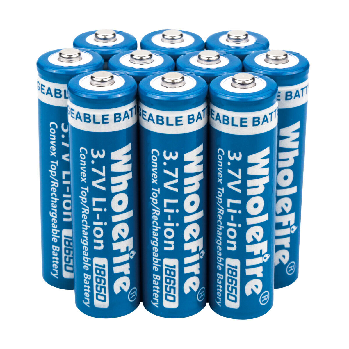 18650 Li-Ion 3.7V Wiederaufladbare Batterien - Knopfoberseite - 2er Pack Batterien