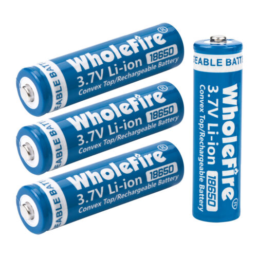 18650 Li-Ion 3.7V Wiederaufladbare Batterien - Knopfoberseite - 2er Pack Batterien
