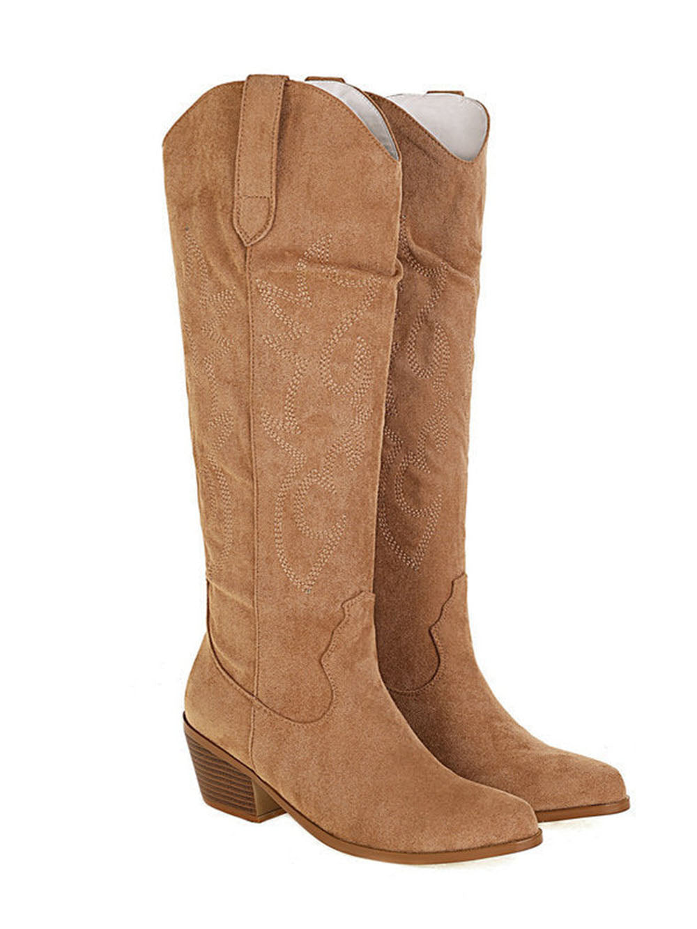Bellaso - Kniehohe Westernstiefel aus Wildleder