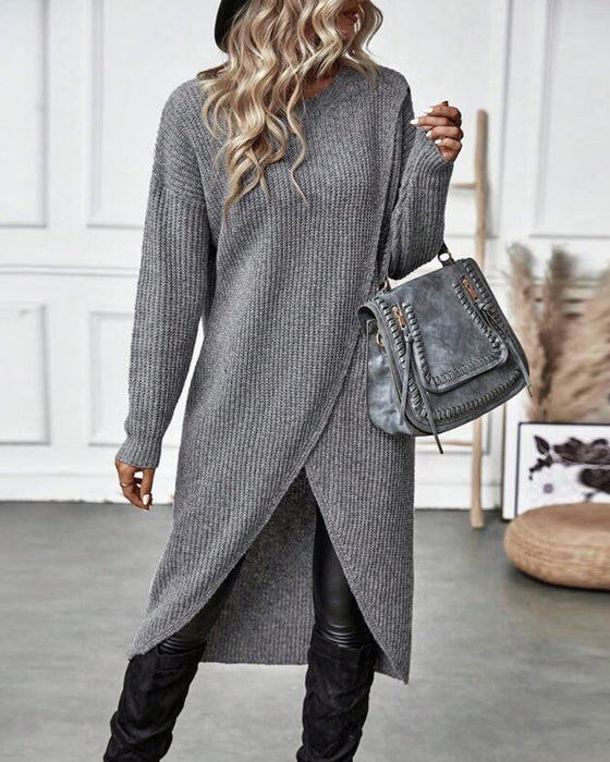 Bellaso - einfarbiges Strickkleid