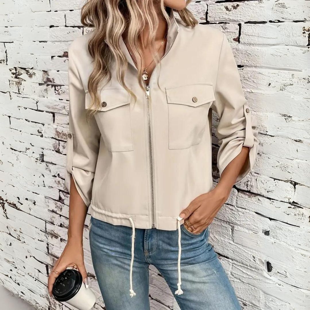 Bellaso Jacke | Damenjacke mit Reißverschluss für Frühling und Herbst, Damenmode