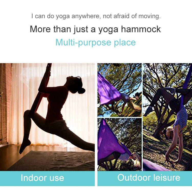 Haushalt Handstand Stretchseil Aerial Yoga Hängematten-Set (Rosarot)