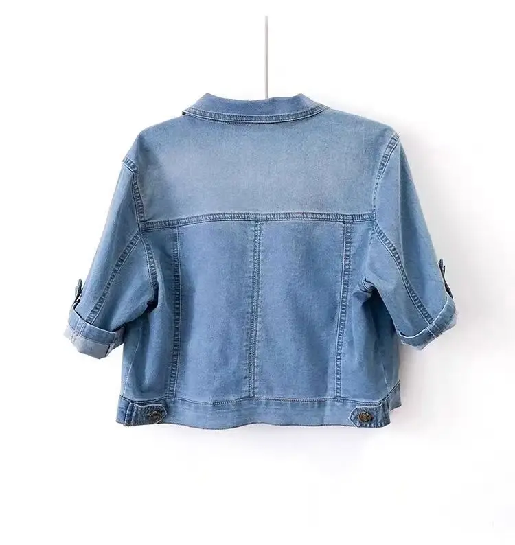Bellaso Jacke | Trendige Kurzarm-Jeansjacke für einen lässigen Stil
