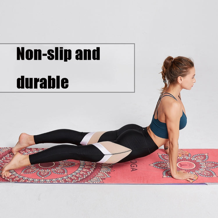 Rutschfeste Umweltschutz-Yogamatte Drape (Heiliges Herz Lotus), Größe: 185 x 63cm