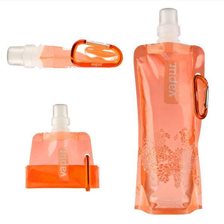 Tragbare ultraleichte faltbare Silikon-Wasserflasche für Outdoor-Sportarten Wandern Camping weiche Flasche wasserdichte Tasche Gelb (0,5 l)