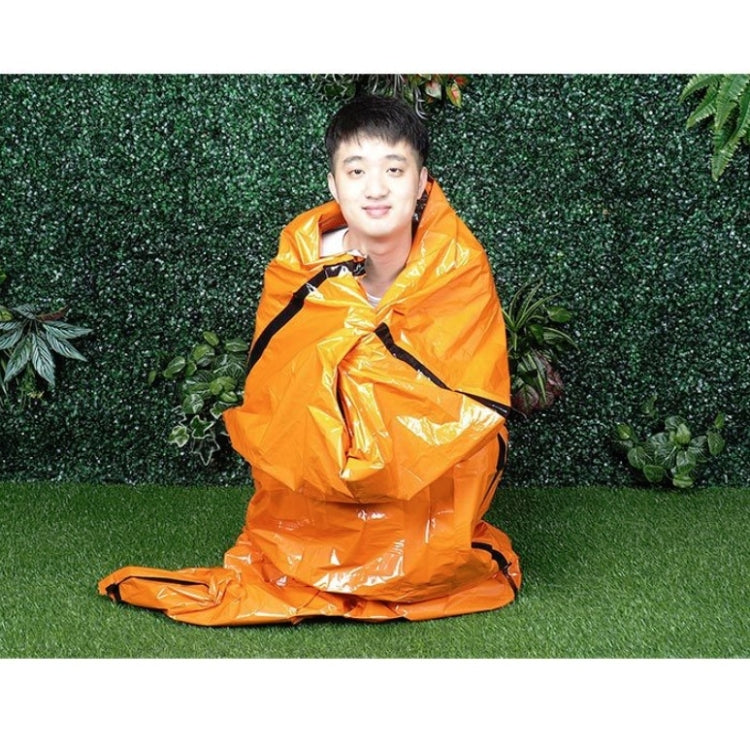 Outdoor Pe Schlafsack für Katastrophenhilfe & Kälteschutz Wärmeisolierung & Wärme Notfall-Schlafsack (Orange)