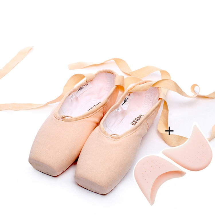 Professionelle Ballett Spitzen Tanzschuhe (Canvas + Silikonschale) Größe 31
