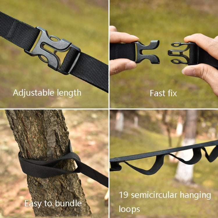 Outdoor Camping Zelte Aufbewahrung Wäscheleine Wild Camp Riemen Lanyard, Länge: 4,3 m (Schwarz)
