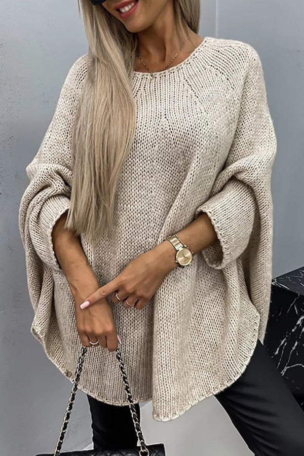 Bellaso - Bequemer Strickpulli mit Rundhalsausschnitt