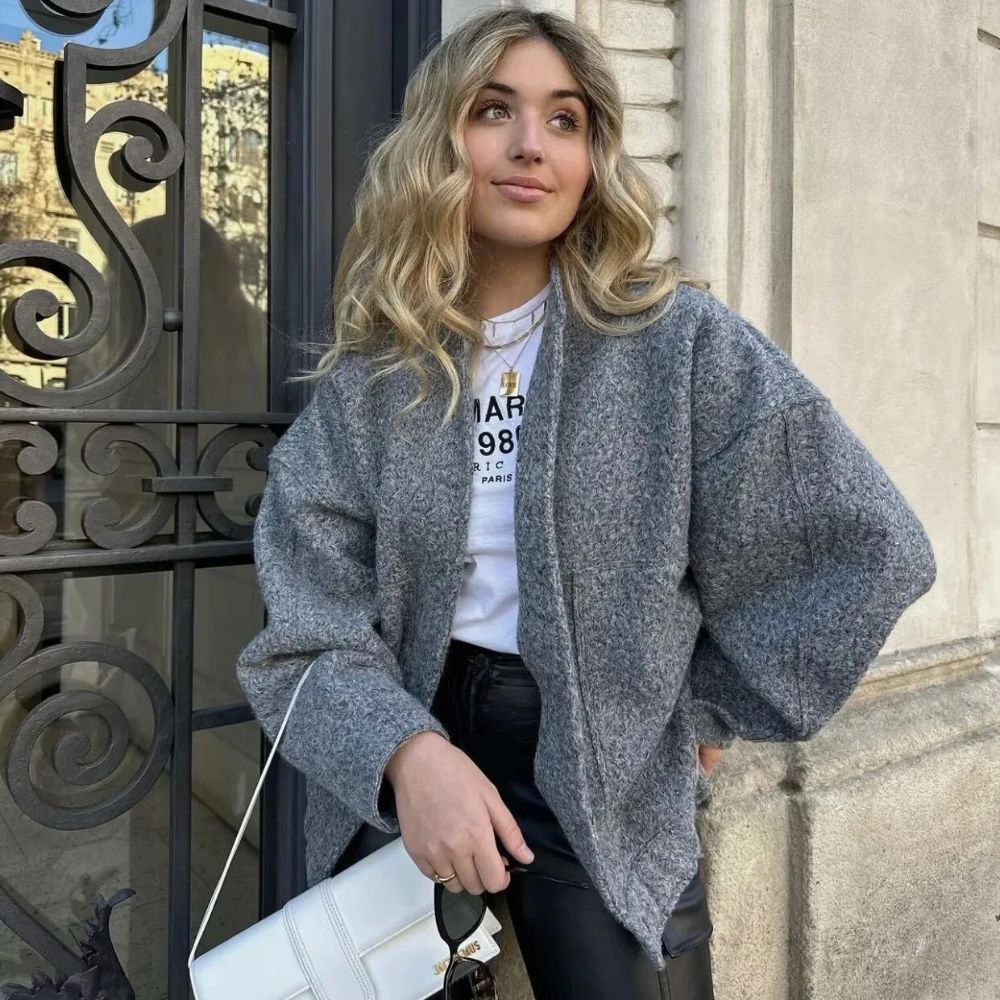 Bellaso - Strukturierte Bomberjacke mit Taschen